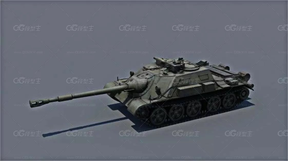 苏联坦克 SU-122-54 3D模型-1