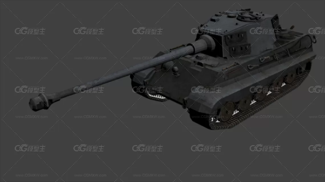 德军坦克 Tiger II Heavy Tank 3D模型-1