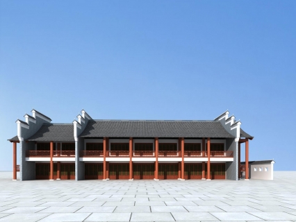 精模 古建 祠堂 寺庙  古建阁  古建楼  仿古建筑