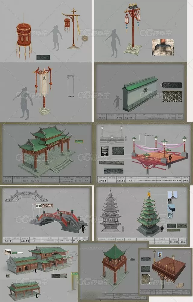 大厂品质3D建筑_中式写实模型-3