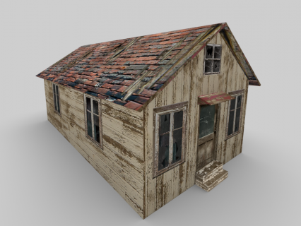 写实木屋子 Abandoned Cottage House 3D模型