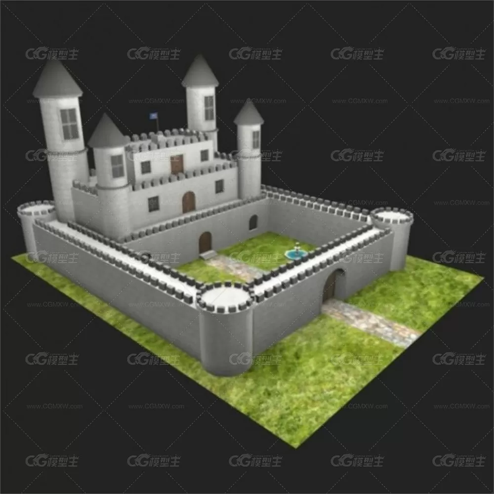 欧式小城堡  Fantasy Castle 3D模型-1