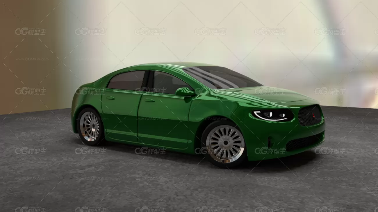 家用轿车 Green Coupe 3D模型-1