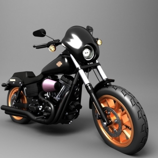 摩托车 Harley-Davidson Low Rider 3D模型