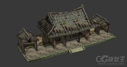 破公堂 损毁房屋建筑模型