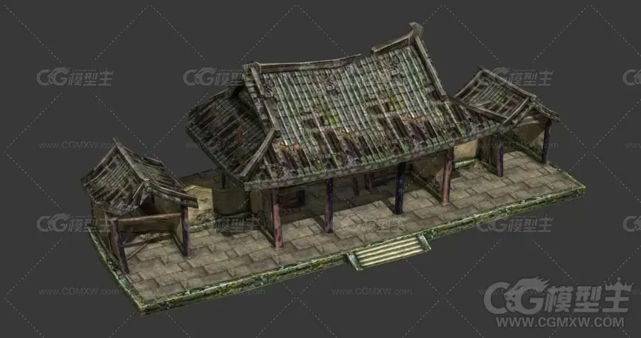 破公堂 损毁房屋建筑模型-1
