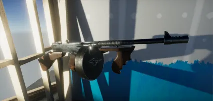 汤普森冲锋枪 Thompson Tommy Gun Game Ready 3D模型