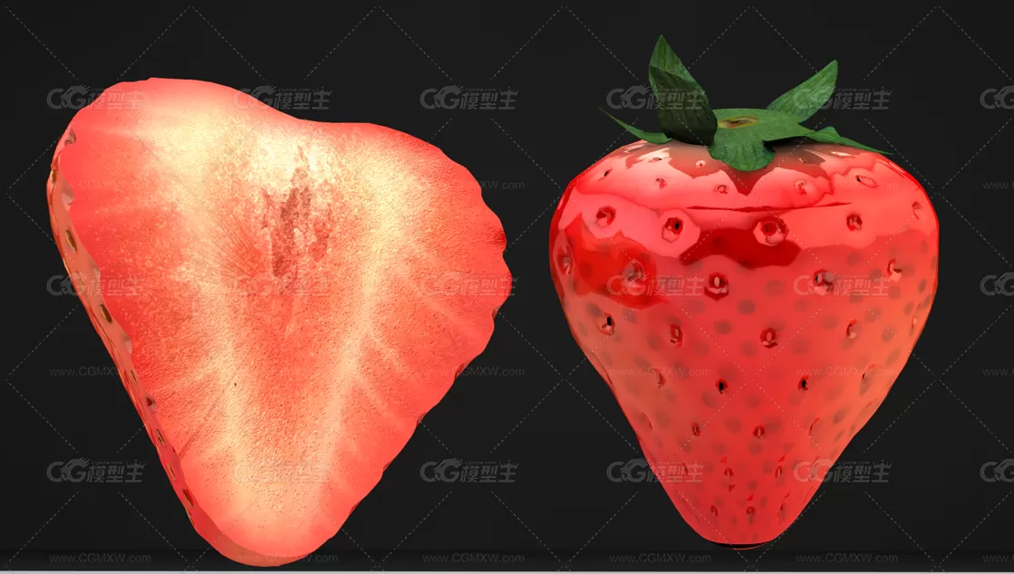 水果草莓 Strawberry 3D模型-1