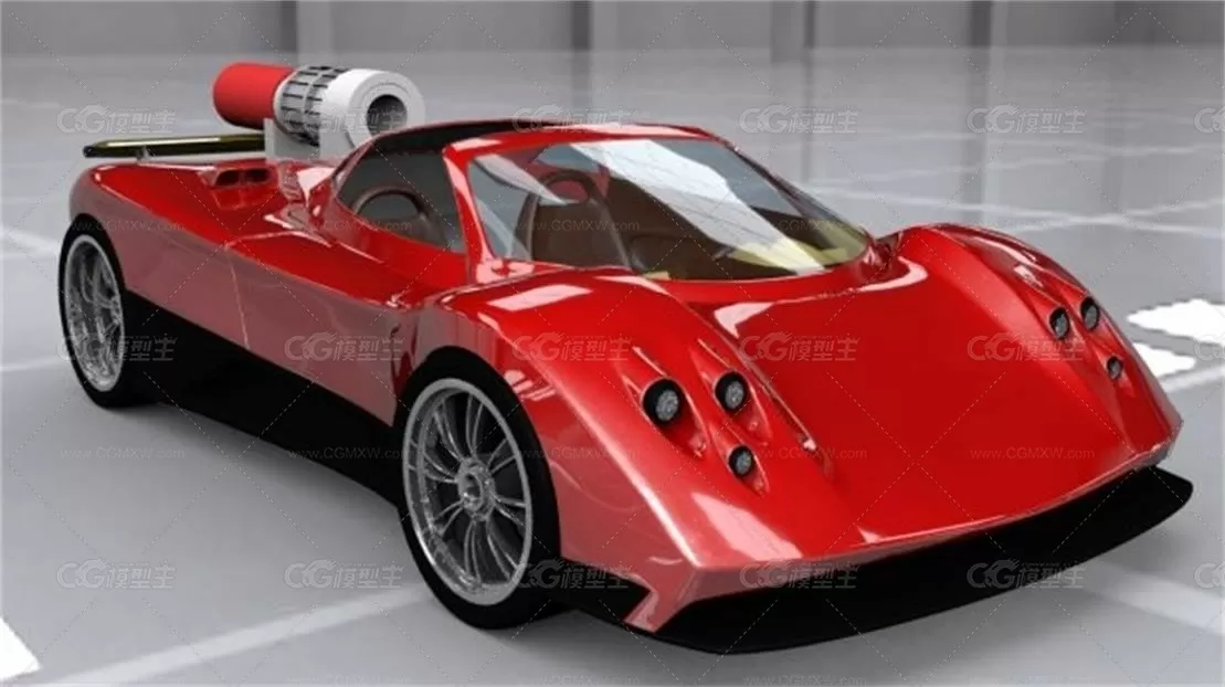 炫酷跑车 Pagani Zonda 3D模型-1