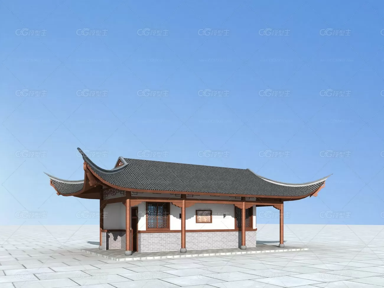 精模 古建 祠堂 寺庙 古建阁 古建楼 仿古建筑-2