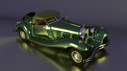 老式跑车 Classic Mercedes Roadster Car 3D模型