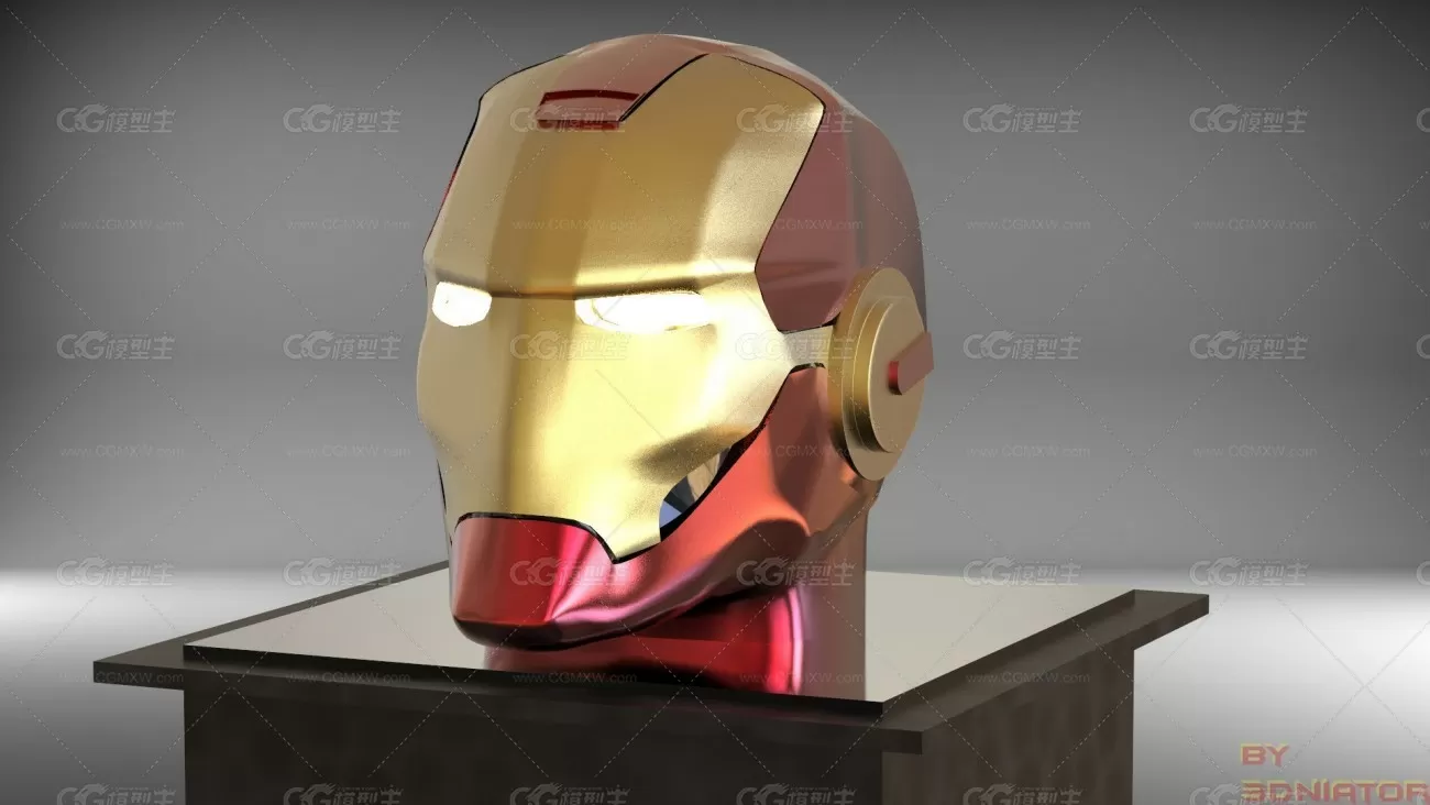 钢铁侠头像 ironman helmet 3D模型-1