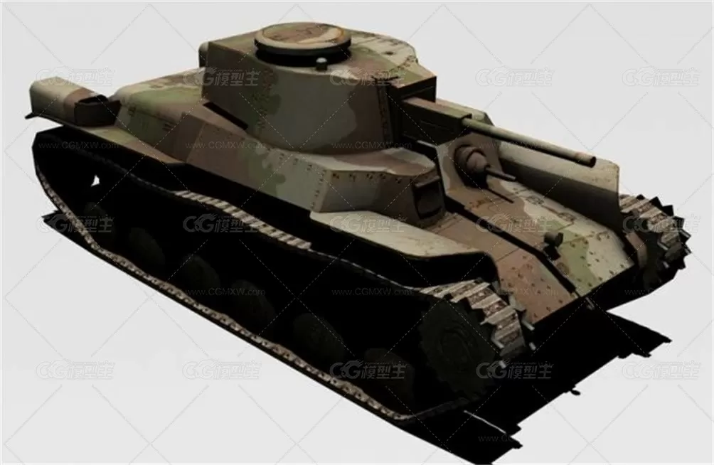 Type-97 Tank 3D模型-1