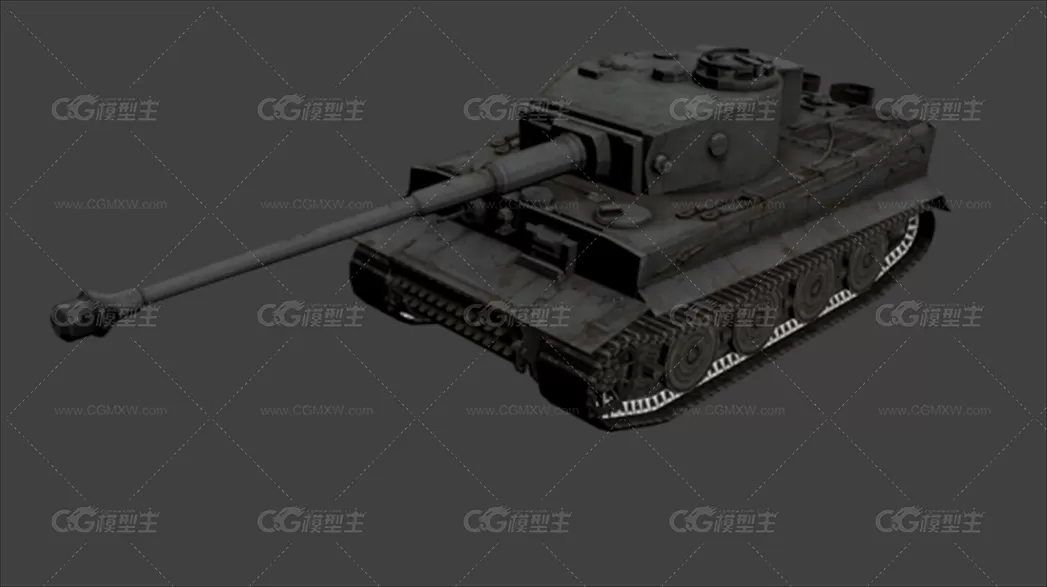 Tiger I Heavy Tank 3D模型-1