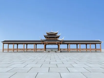 古建 连廊 走廊 回廊 亭 阁 廊 廊架