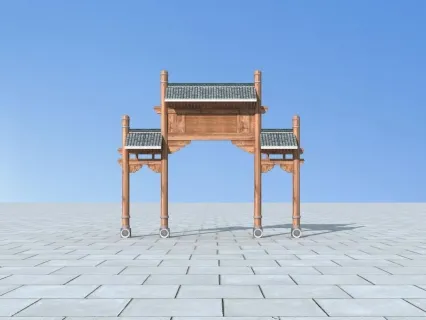 高模 精模 古建 牌坊 牌楼 古牌坊