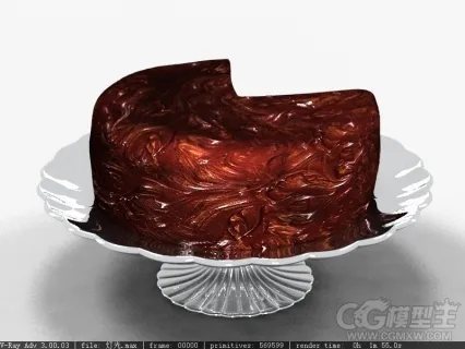巧克力蛋糕3D模型