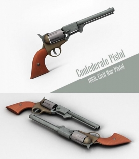 Confederate Pistol 3D模型