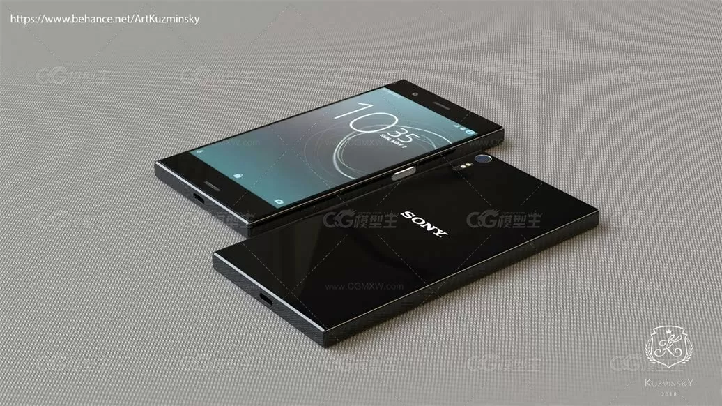 Experia Hz Mobile Phone 3D模型-1