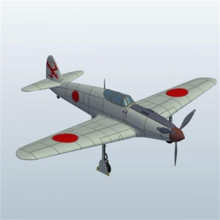 WWII Plane Japan Kawasaki Ki61 V1 3D模型