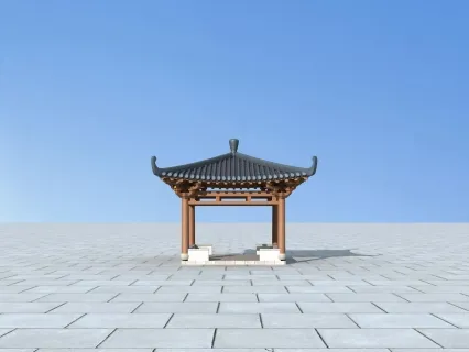 古亭 亭子 凉亭 四角亭  方亭 单檐亭 木亭 彩绘亭