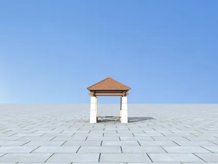 现代亭 新中式 亭子 凉亭 四角亭 单檐亭 木亭 彩绘亭