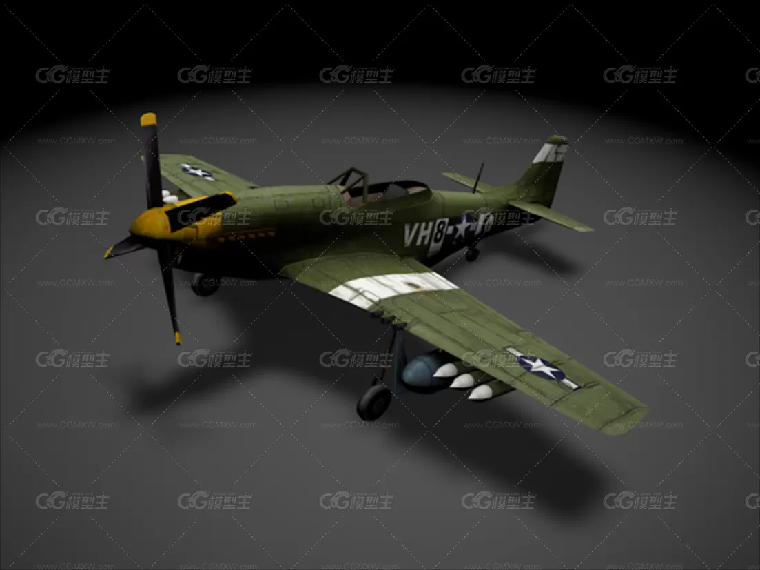 P-51 Mustang 3D模型-1