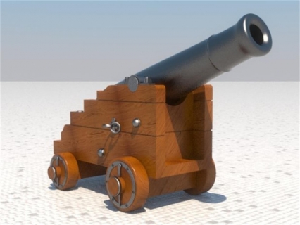 Naval Cannon 3D模型