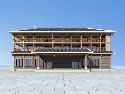古建 仿古 新中式 游客中心 售楼处 别墅  戏台  戏楼
