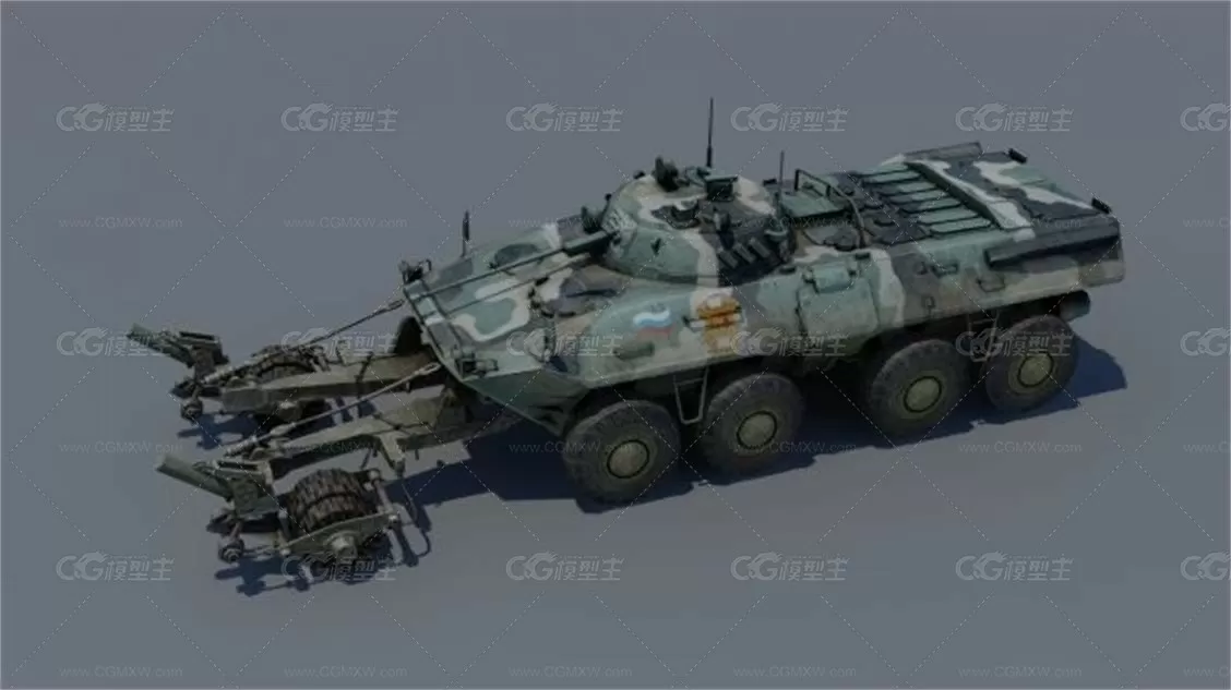 BTR-90 Trall (Russian APC) 3D模型-1