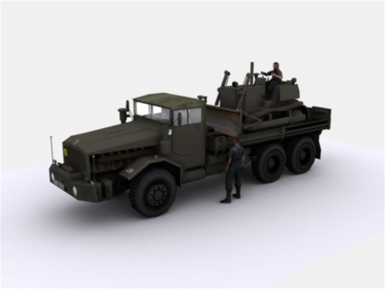 Faun L 9125050 AK German Army-Truck Cold War Era 3D模型