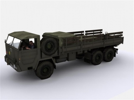 Faun L908_54 German Army-Truck Cold-War-Era 3D模型