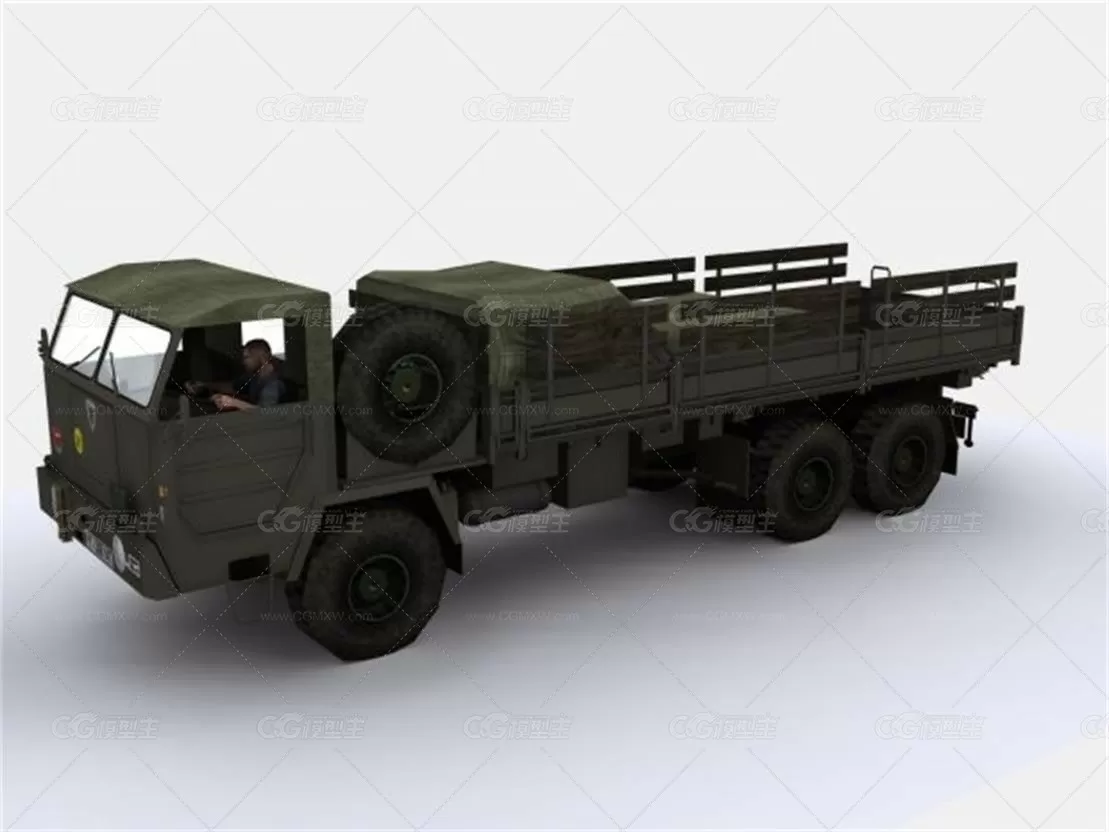 Faun L908_54 German Army-Truck Cold-War-Era 3D模型-1