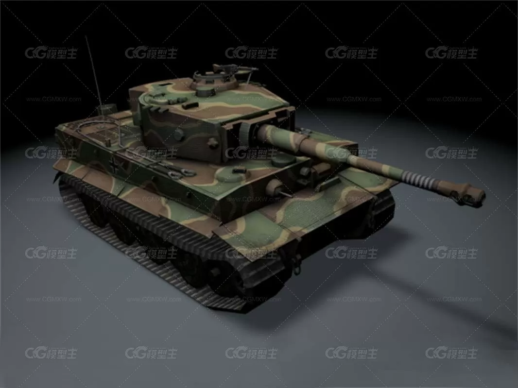 Veteran Tiger tank 3D模型-1