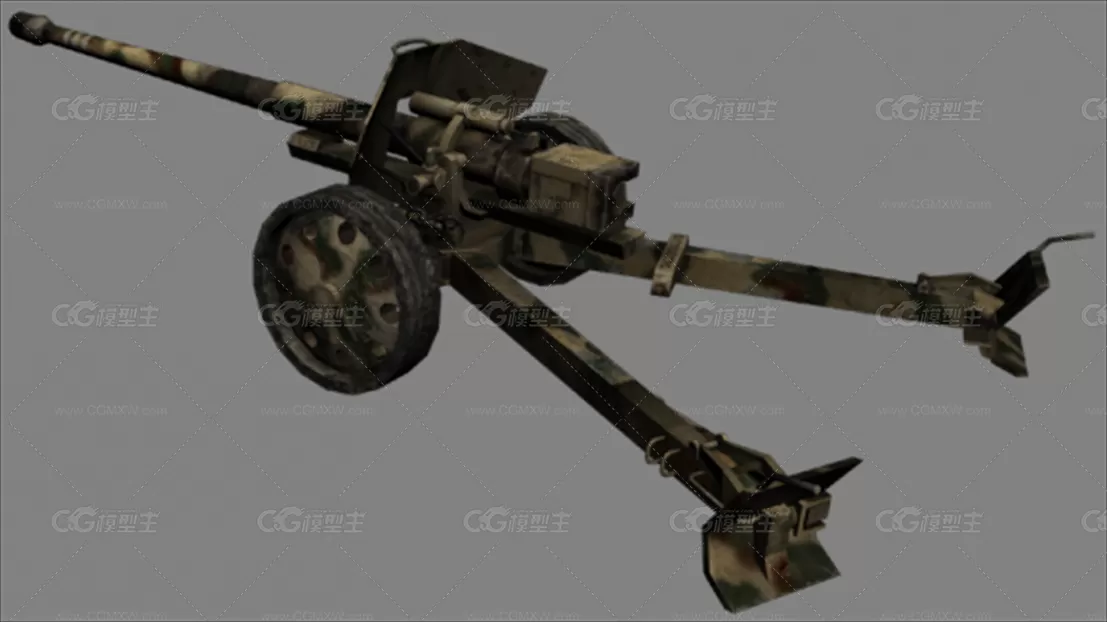 WW2 Russia Artillery 3D模型-1