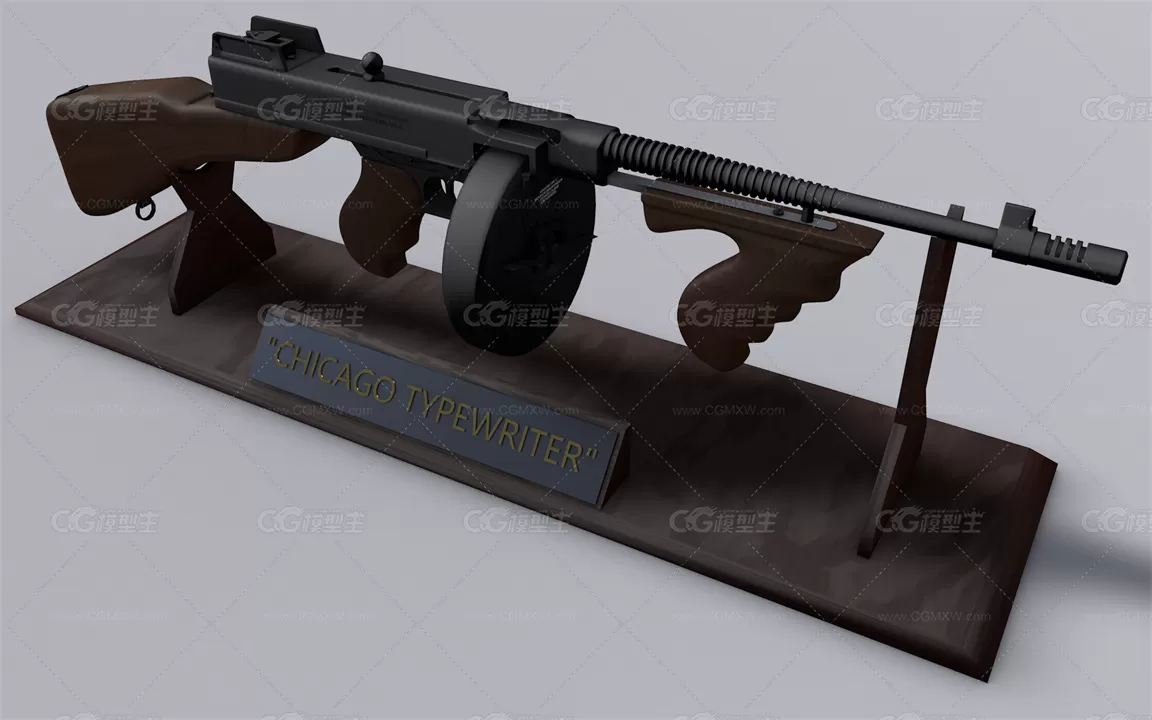 Tommy Gun 3D模型-1