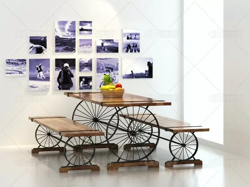 餐桌椅3D模型-2