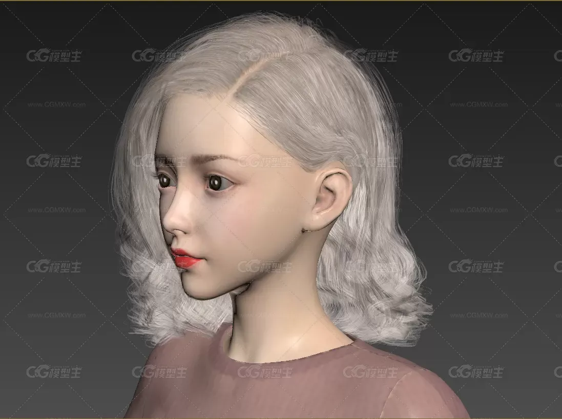 漂亮干练短发女白领模型-6