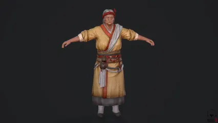 山野村妇  3d角色模型