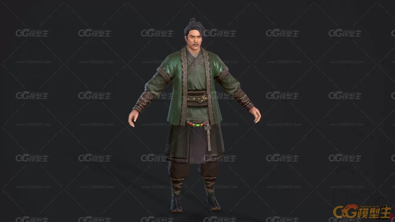 拳术师傅 3d角色模型-1