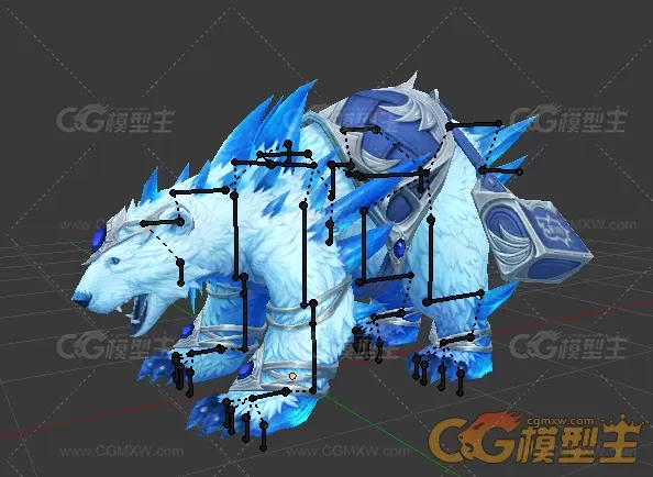 冰熊坐骑模型-4