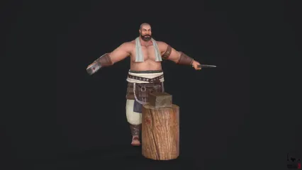 兵营铁匠  3d角色模型