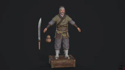 关西走刀客  3d角色模型