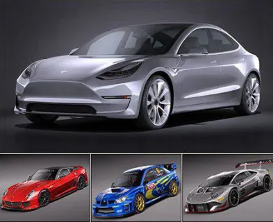 特拉斯汽车模型集高品质模型