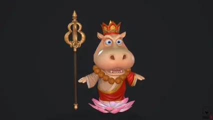 卡通牛版唐僧 3d角色模型