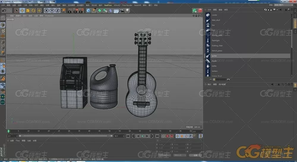 C4D模型库预置模型完美布线可直接使用-2