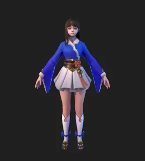 有创意的清纯古装小萝莉3D模型