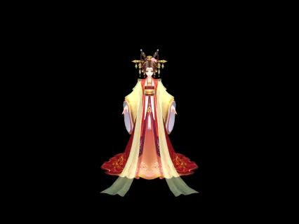 中国风古装皇后公主贵族3D模型
