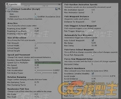 Unity Fish School Bundle 1.32 - 鱼类动作模型-4