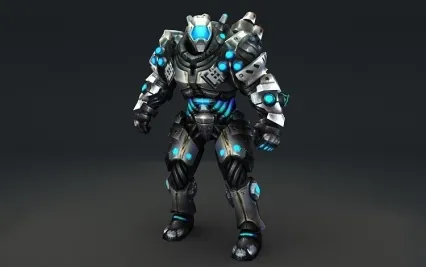 3dmax次世代未来科幻机器人八十八带600帧动画